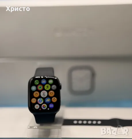 Смарт часовник Apple Watch Series 7, 45mm GPS, Midnight Aluminum, Midnight Sport Band, снимка 3 - Смарт часовници - 55563466