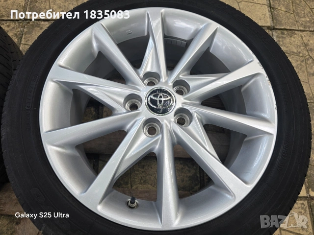 Лети джанти 17ки 5х114.3 Toyota + летни гуми 215/50/17 Toyo, снимка 6 - Гуми и джанти - 55267596