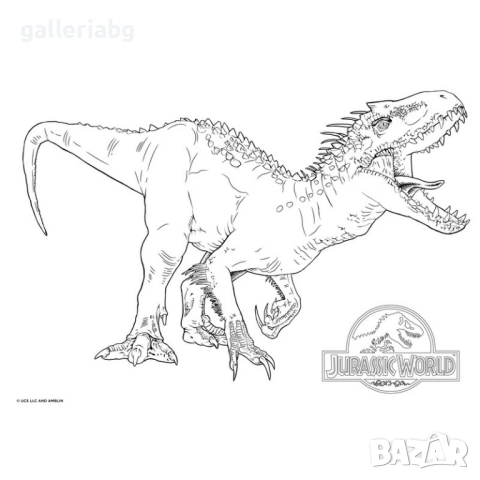 Рисувателен блок Jurassic World A4 със спирала, шаблони, линия и стикери – 40 страници, снимка 4 - Рисуване и оцветяване - 54730406