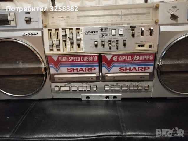 Радио касетофон SHARP GF-575, снимка 2 - Радиокасетофони, транзистори - 54602860
