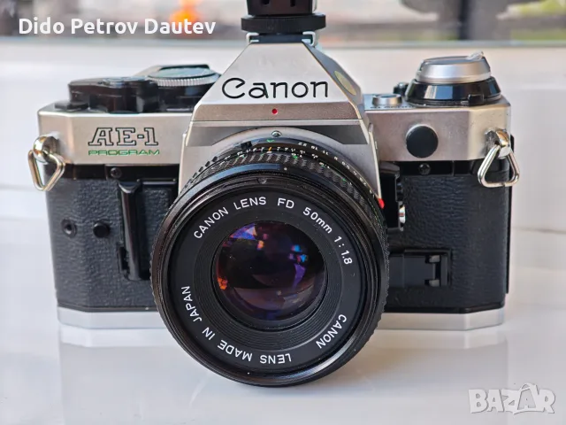Лентов фотоапарат Canon AE-1, снимка 2 - Фотоапарати - 55296897