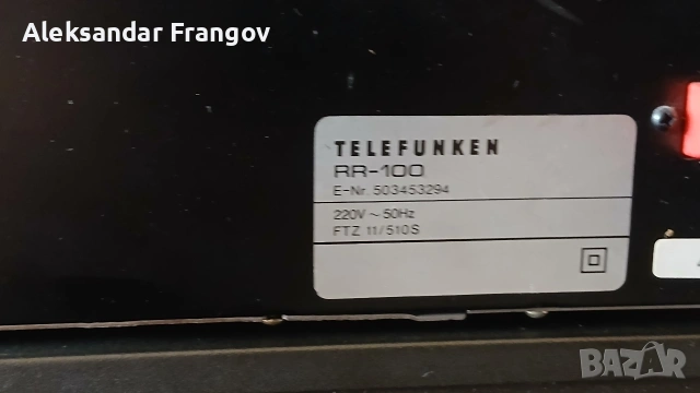 TELEFUNKEN RR 100 & TELEFUNKEN RC 100 , снимка 9 - Декове - 55013921