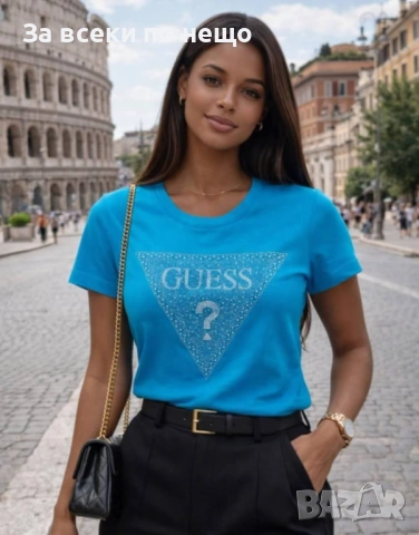 Guess Дамска Тениска👚Дамска Блуза С Къс Ръкав Гес - Различни Цветове Код Bal Style55, снимка 8 - Тениски - 54731358