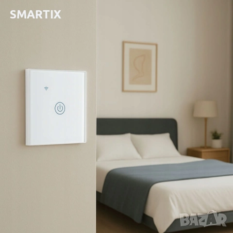 Смарт WiFi Стъклен Ключ за Осветление Tuya Smart Life, снимка 2 - Други - 55058513