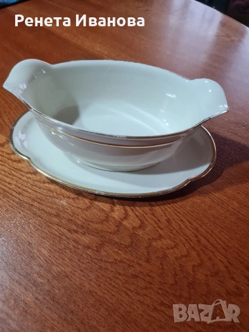 Прекрасна, винтидж порцеланова сосиера , снимка 2 - Антикварни и старинни предмети - 53955125