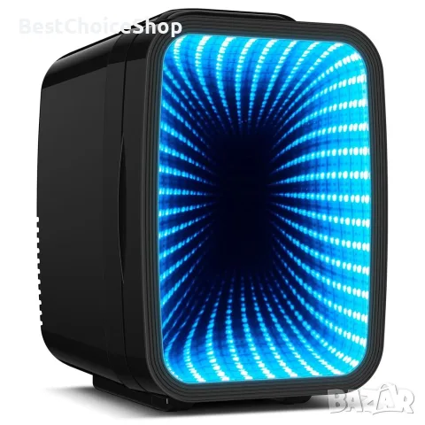 Мини хладилник BEICHEN за 4 л / 6 кутии, тих малък хладилник с 7 RGB