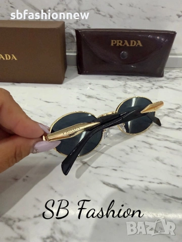 Prada овални,метална рамка с лого, снимка 11 - Слънчеви и диоптрични очила - 54336303