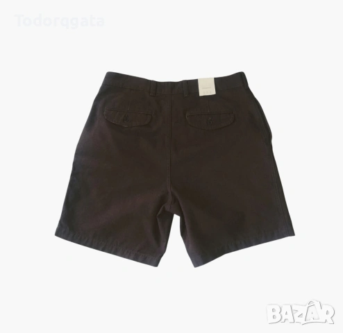 ZARA Мъжки Къси Панталони Чисто Нови Етикети Chinos W34-35 (EUR 44,USA 34) Плътен Памук Цвят Шоколад, снимка 3 - Къси панталони - 55282250