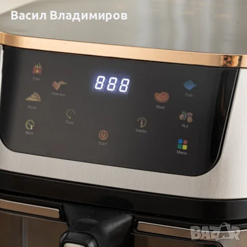 Уред за готвене без мазнина AirFryer Sonymax SN 80185, 10 литра, 3000W, снимка 2 - Фритюрници - 55690195