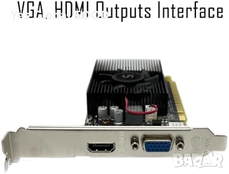 SAPLOS GeForce GT 610 2GB DDR3 Low Profile HDMI, снимка 4 - Видеокарти - 54549549