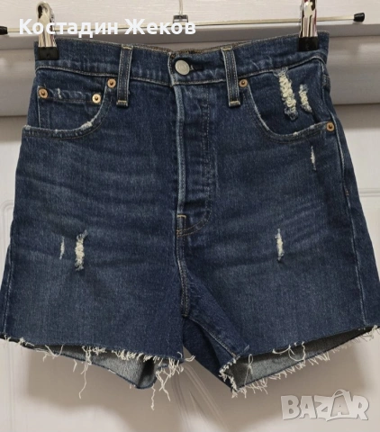 Нови. Дамски оригинални дънкови къси панталони Levi's Ribcage , снимка 3 - Къси панталони и бермуди - 54895628