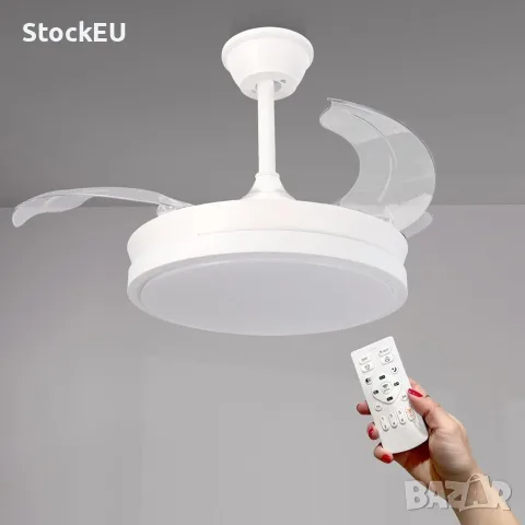 Таванен вентилатор с Led осветление Mmimotec Вентилатор за таван Полилей