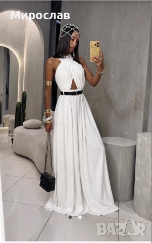HALTER ELEGANCE white - гащеризон  Размер L