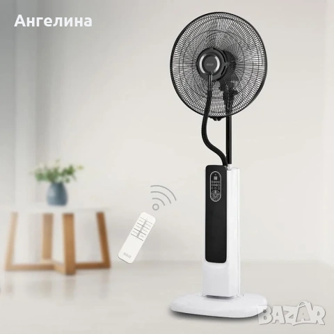 Вентилатор с водна мъгла 16'' Muhler MF-1679RC, 75W, LED, дист. упр-е, снимка 3 - Вентилатори - 55129723