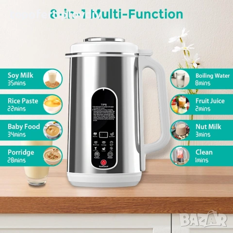 Уред за ядково мляко Soy Milk Machine,Гаранция, снимка 8 - Други - 54037669