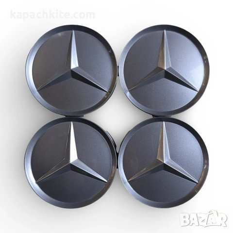 Капачки за Джанти Mercedes-Benz 75мм (Комплект 4 бр.) - Черен Гланц, Черен Мат, Сребристи, снимка 5 - Аксесоари и консумативи - 55155883