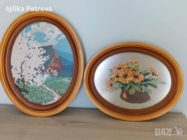 Гоблени Пролет в планината и Менче с маргаритки , снимка 3 - Гоблени - 54903069
