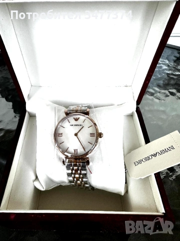 Emporio Armani Gianni T-Bar - Rose Gold - нов дамски часовник, снимка 5 - Дамски - 54743671