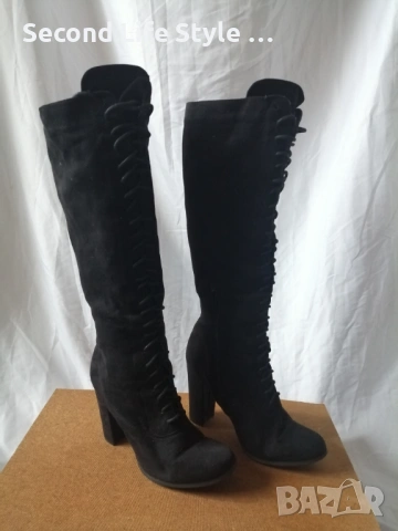 № 41 дамски ботуши с висок ток и връзки WILD DIVA 🔥, снимка 2 - Дамски ботуши - 54095950