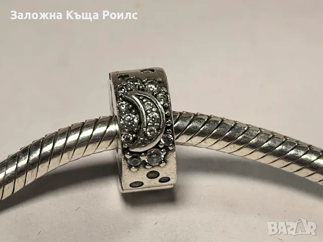Оригинална сребърна гривна Pandora, снимка 4 - Гривни - 55496025