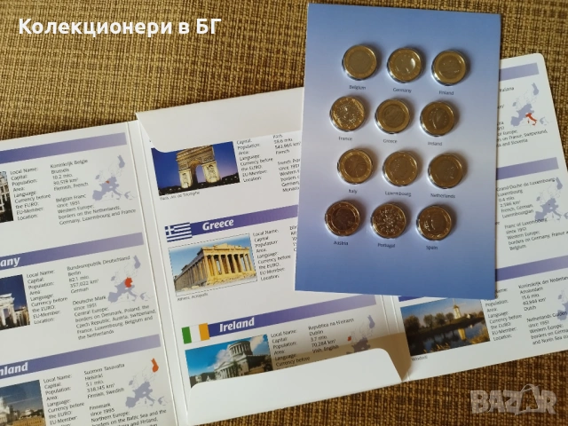 СЕТ ДВАНАДЕСЕТ РАЗЛИЧНИ МОНЕТИ ПО 1 ЕВРО /виж описанието/, снимка 3 - Нумизматика и бонистика - 54881370