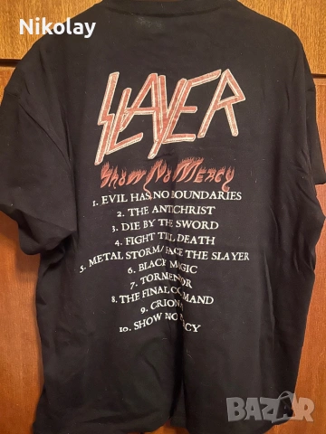 Тениска, t-shirt Slayer- Show no mercy, снимка 2 - Тениски - 54346620