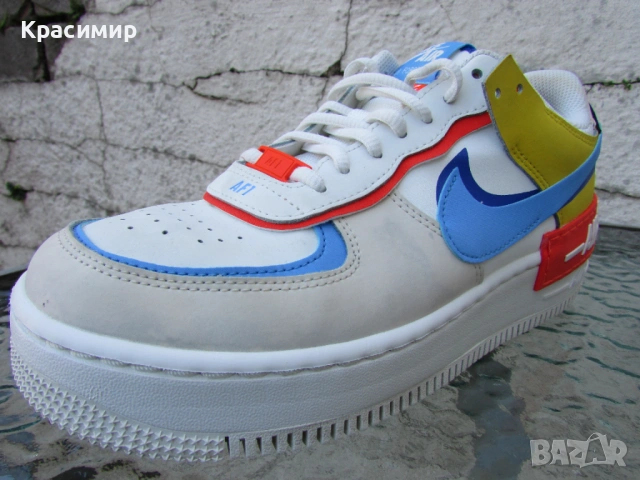 Дамски маратонки Nike Air Force 1 Shadow "Sail Multi", снимка 6 - Маратонки - 54397399