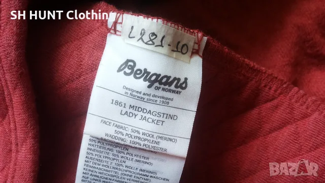 Bergans of NORWAY Middagstind Lady Jacket 100% Merino Wool размер XL дамска горница - 2793, снимка 15 - Жилетки - 55422565