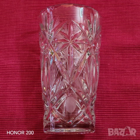 Кристална ваза Bohemia, Чехословакия. , снимка 3 - Вази - 55279896