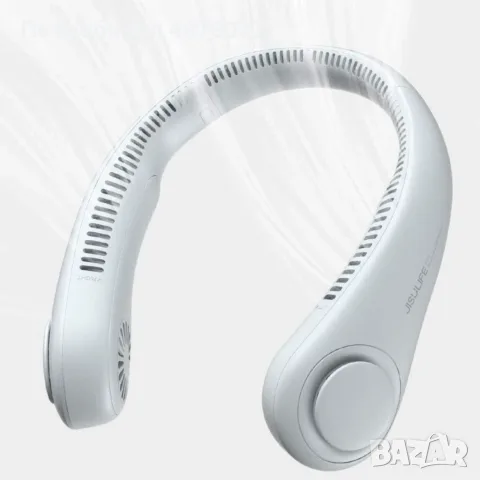 Преносим вентилатор за врата, вентилатор без лопатки Hands Free, 4000 mAh "Бял,  Розов  ,Зелен ", снимка 5 - Вентилатори - 55545286