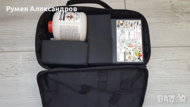 Нов оригинален компресор за гуми Continental 12V-15A-180W с лепило 350 мл в чанта, снимка 3 - Аксесоари и консумативи - 55504005