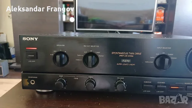 SONY TA - F 270 STEREO AMPLIFIER, снимка 4 - Ресийвъри, усилватели, смесителни пултове - 55446530