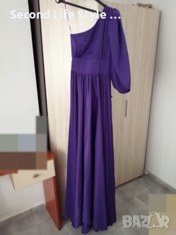 Дълга луксозна официална бална / вечерна / абитуриентска лилава рокля р-р XS - марка Actualee, снимка 12 - Рокли - 54224765