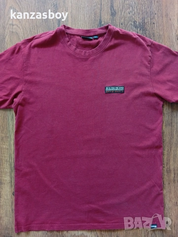 NAPAPIJRI Sase Tee Cherry Bordeaux - мъжка тениска р-р M, снимка 5 - Тениски - 55054855