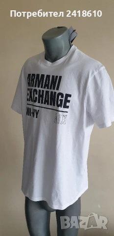 Armani Exchange A/X Organic Cotton Mens Size XL НОВО! ОРИГИНАЛ! Мъжка Тениска!, снимка 2 - Тениски - 54256395