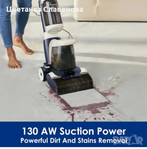 Перяща прахосмукачка Tineco iCARPET за почистване на килими и тапицерии, ​​сушене с висока мощност , снимка 2 - Прахосмукачки - 54040420