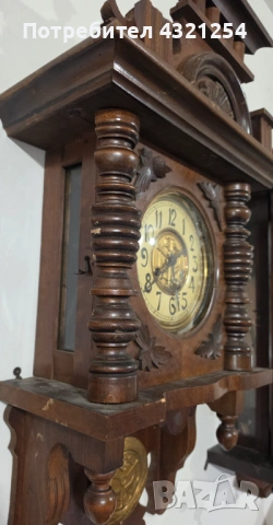 Стар немски стенен часовник, снимка 5 - Антикварни и старинни предмети - 54134373