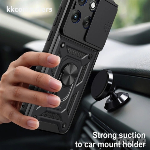 Калъф за Motorola Edge 70 Fusion+ 5G / Fusion 5G с Капаче за Камера и Стойка - PC+TPU, Военна защита, снимка 10 - Калъфи, кейсове - 54120294