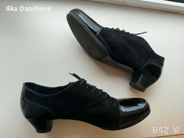 Дамски черни есенни обувки, снимка 4 - Дамски елегантни обувки - 55633721