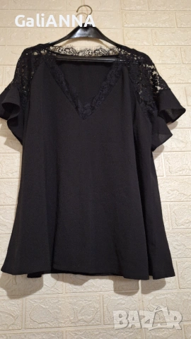 СТРАХОТНА БЛУЗА С ДАНТЕЛА 2XL, снимка 3 - Туники - 55166498