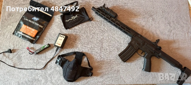 Airsoft Honey Badger SD + Wiley X очила + пълен стартов комплект