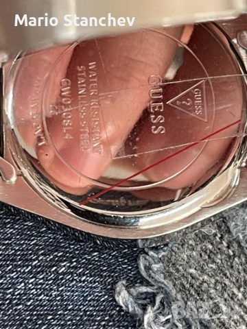 Дамски часовник Guess Luna GW0308L4 (Сребрист със син циферблат) – Оригинален, Ново състояние, снимка 2 - Дамски - 54606362