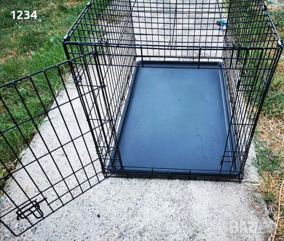 транспортна клетка метална сгъваема 92x57x62см за куче, стационар, снимка 4 - За кучета - 55149733