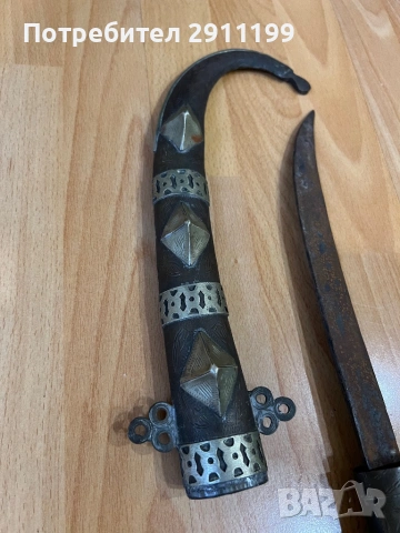 Стара арабска кама / ханджар, снимка 3 - Антикварни и старинни предмети - 54281106