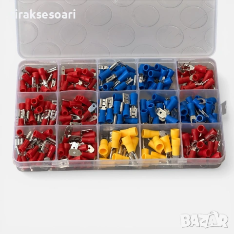 Комплект кабелни обувки 280 части – клеми и накрайници за кабели в кутия, снимка 2 - Аксесоари и консумативи - 53991096