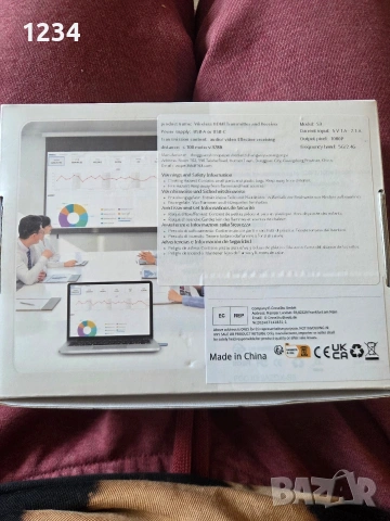 HDMI безжичен предавател и приемник, преносим безжичен HDMI 2.4G/5G с LED екран, Plug & Play , снимка 3 - Друга електроника - 54158195