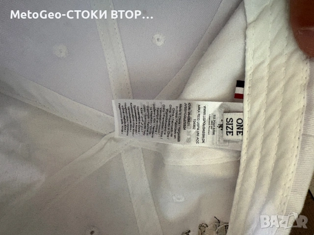 Бяла шапка с козирка U.S. Polo Assn. – Оригиналн, снимка 3 - Шапки - 54426689