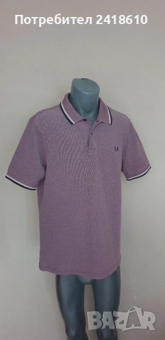 Fred Perry Pique Cotton Slim Fit Mens Size XL ОРИГИНАЛ! Мъжка Тениска!, снимка 2 - Тениски - 55143248