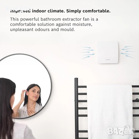 Вентилатор за баня Bosch 1500 W - Против влага и мухъл, снимка 3 - Вентилатори - 55090350