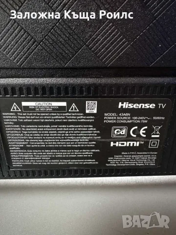  43" Смарт телевизор Hisense 43A6N (4K Ultra HD / Smart TV), снимка 2 - Телевизори - 55694778